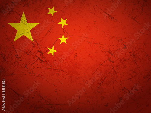 Grunge China flag