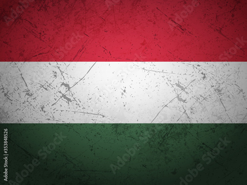 Grunge Hungary flag