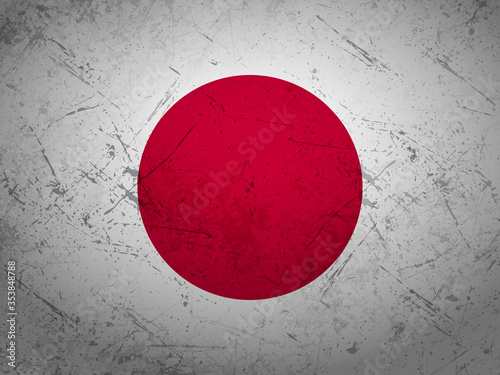 Grunge Japan flag