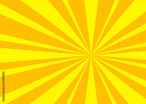 yellow rays retro burst abstract background