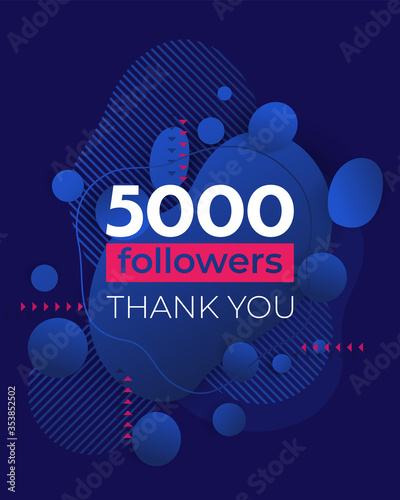 5000 followers, banner design for social media