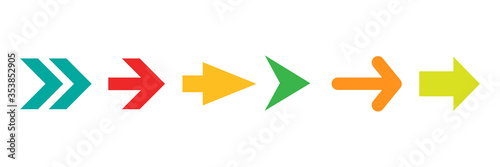 Free Download Arrows color set icons. Arrow collection vector illustration isolated on white. - GFXLoad