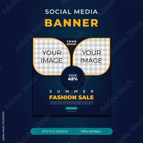 Summer Fashion Sale Banner Design for Social Media