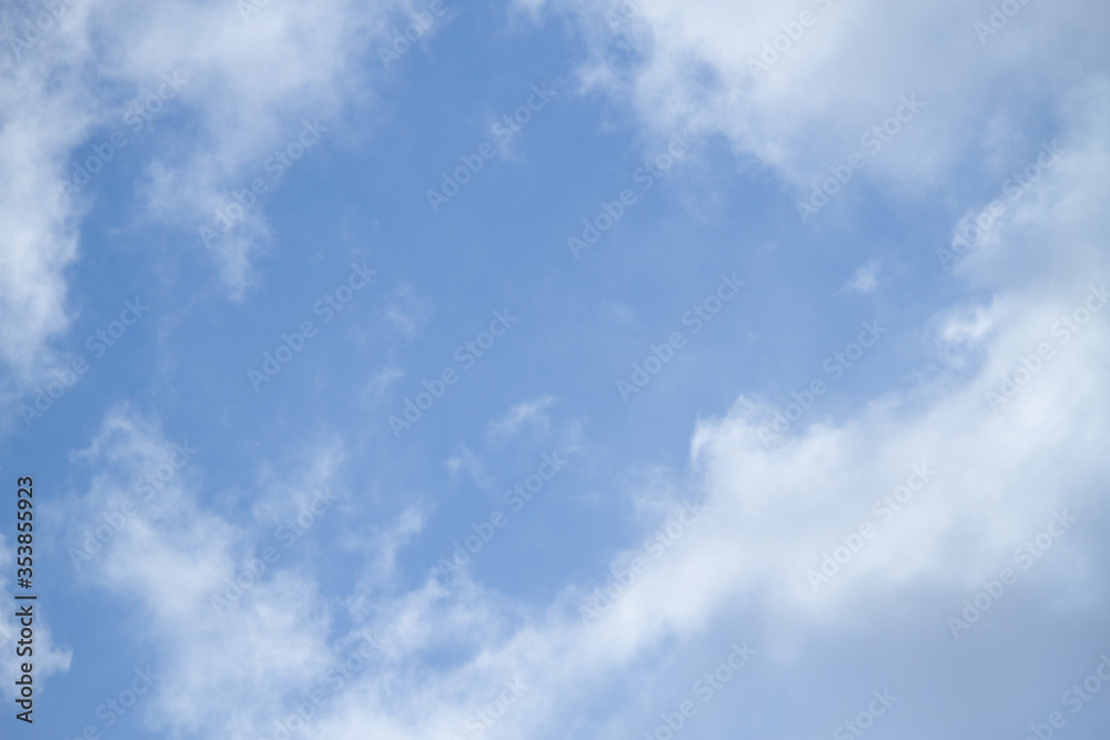 White clounds on the blue sky