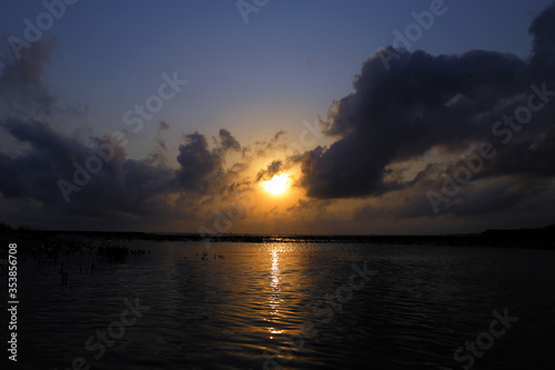 storm clouds over the sea