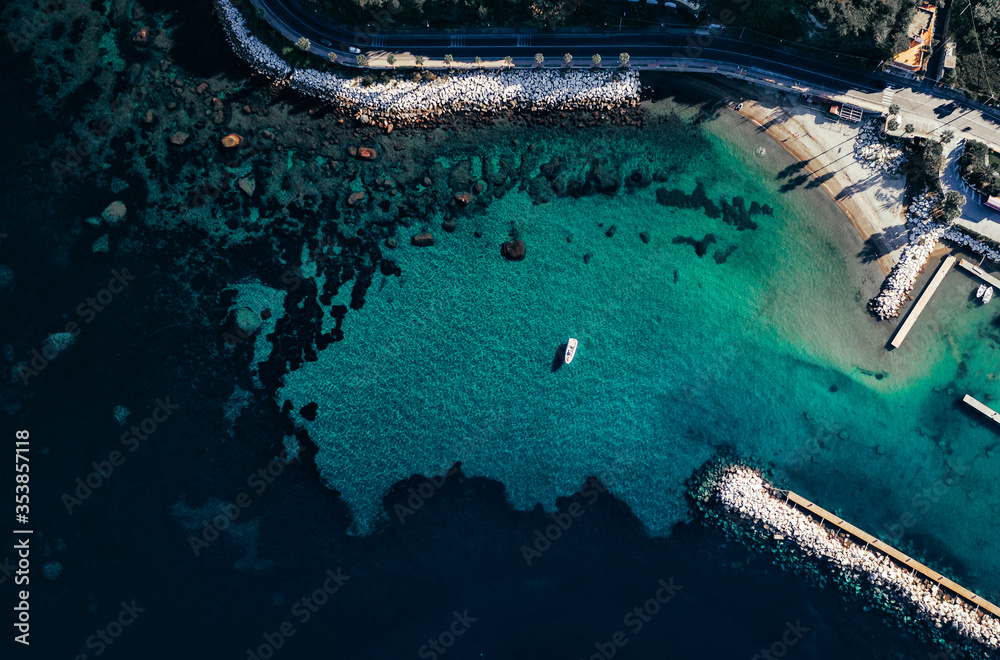 Ischia island sea.