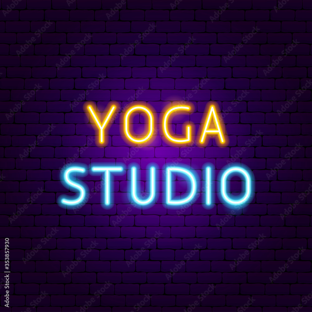Yoga Studio Neon Text