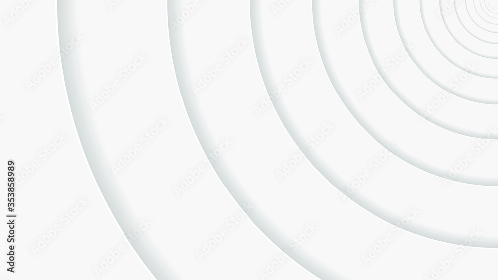 Obraz premium White Wave Abstract Paper Cut Background Desgin Vector Round Shadow Template