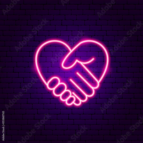 Heart Hands Neon Sign