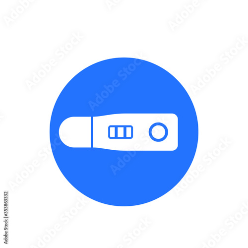 pregnancy test, vector round icon