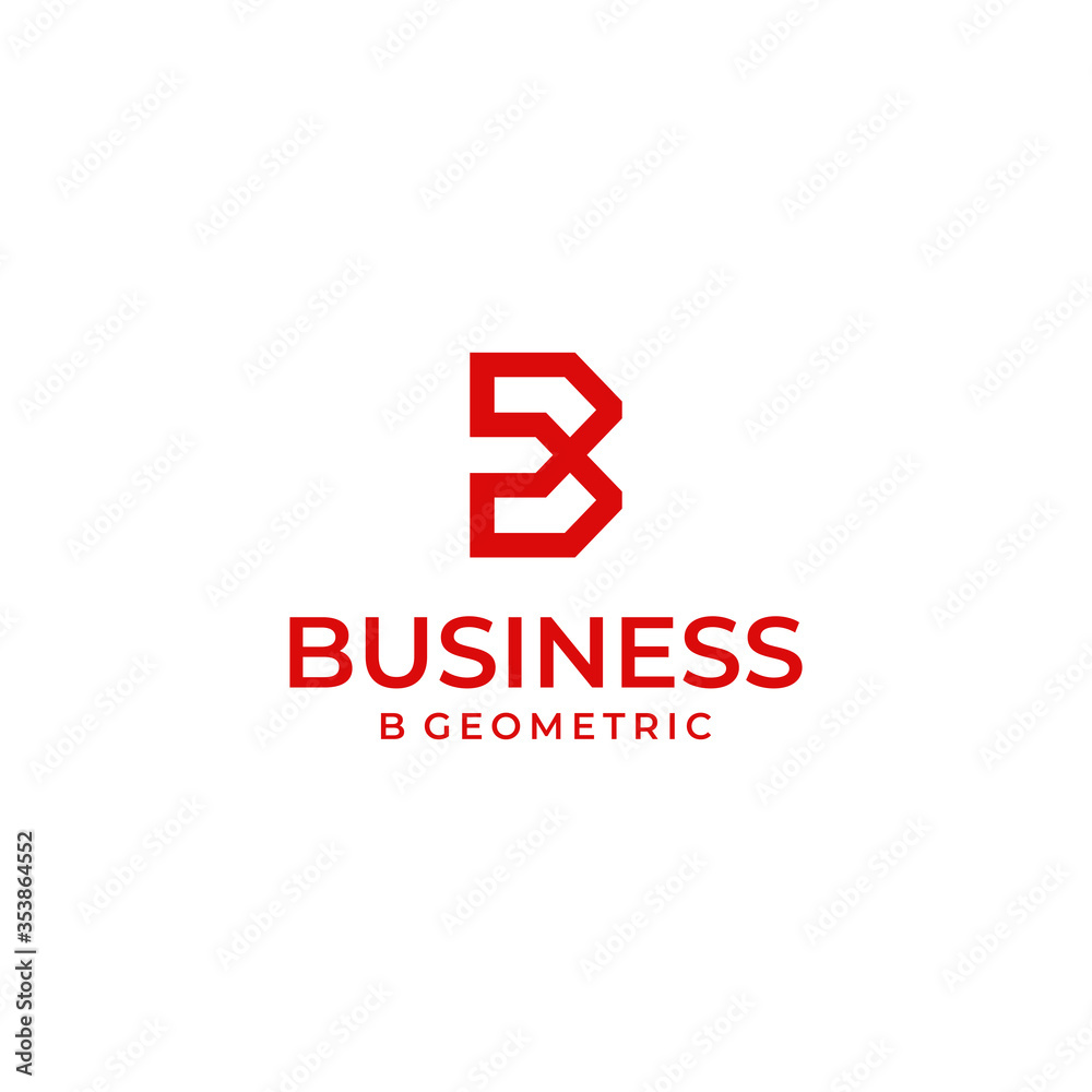 Obraz premium Monogram logo design with a geometric B symbol