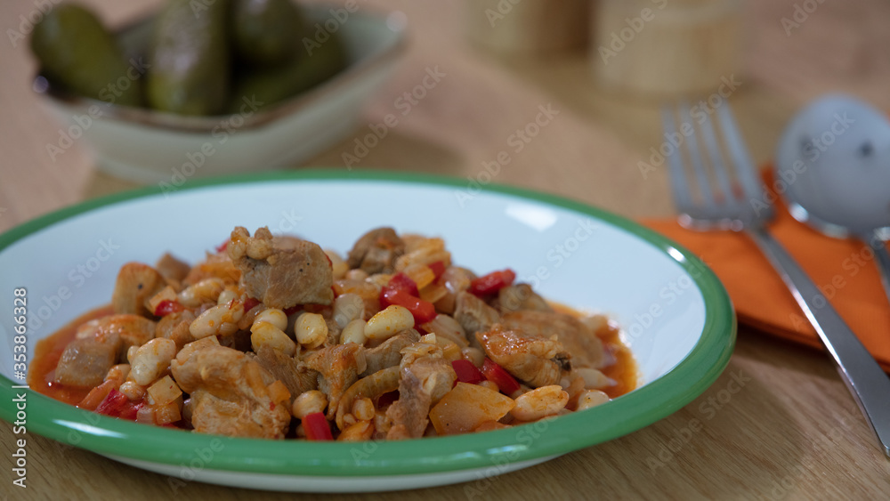 Hot turkish bean stew with a tasty tomato sauce, Turkish Food; Kuru Fasulye.. Hot turkish bean stew with a tasty tomato sauce, Turkish Food; Kuru Fasulye..