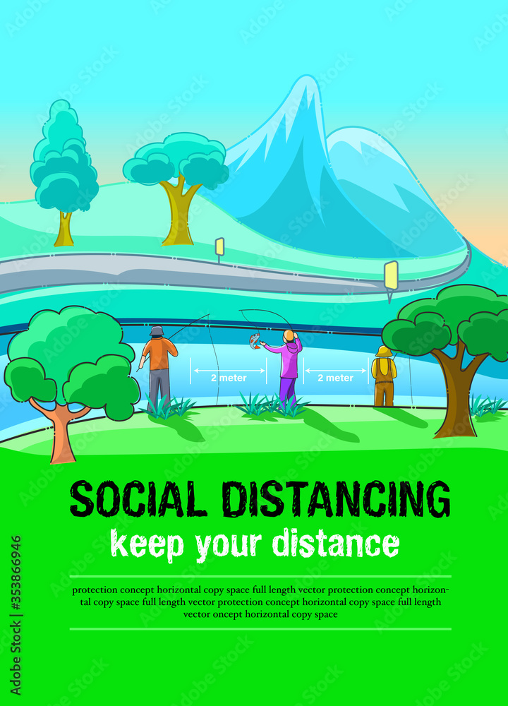 social distancing - keep your distance poster