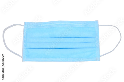 Medical mask isolated on white background, Surgical protective mask, Prevent Coronavirus, Covid 19,protection factor for wuhan virus, pollution, virus, flu and Health care and surgical concept