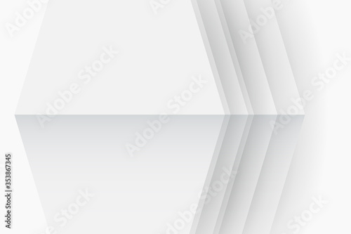 Abstract background in white and gray shades, geometric shapes on white background, simplicity conceptual, vector image