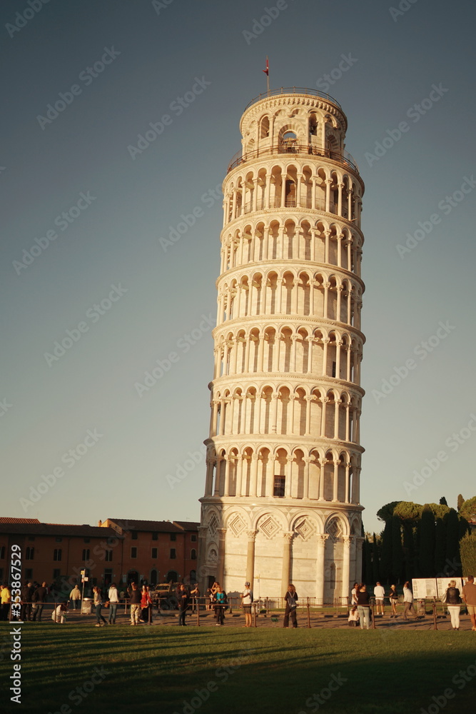 View of pisa tower in the afternoon