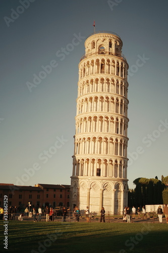 View of pisa tower in the afternoon