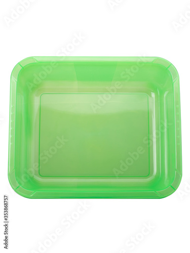 green plastic vegetable container for kitchen © Anatolii