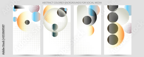 Modern abstract covers set, minimal colors art covers design. Colorful geometric background, vector illustration