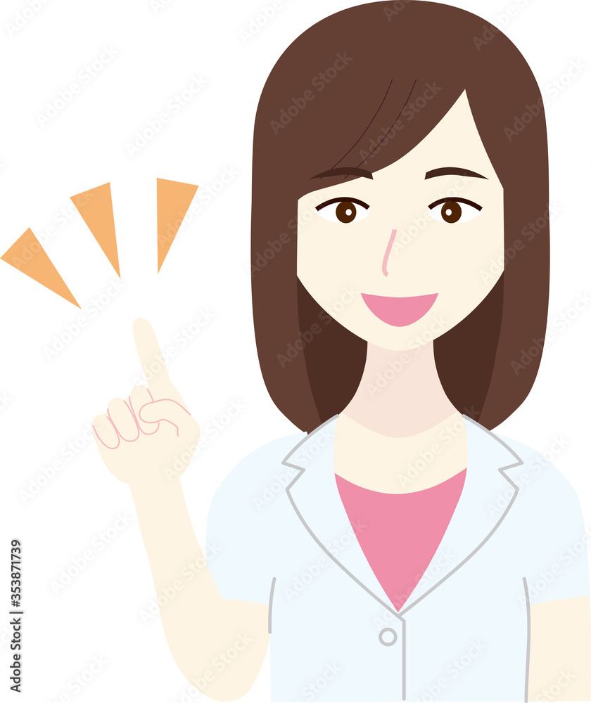 若い白衣の女性 若い白衣の女性