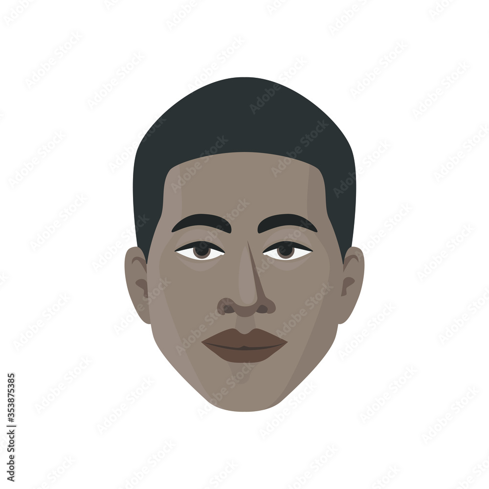African face in modern flat style vector, simple people concept on white background for your design work, presentation, website or others. African face in modern flat style vector, simple people concept on white background for your design work, presentation, website or others.