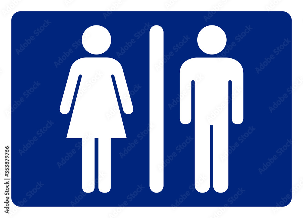 Toilet Male and Female Symbol Sign, Vector Illustration, Isolate On White Background Label. EPS10 Toilet Male and Female Symbol Sign, Vector Illustration, Isolate On White Background Label. EPS10