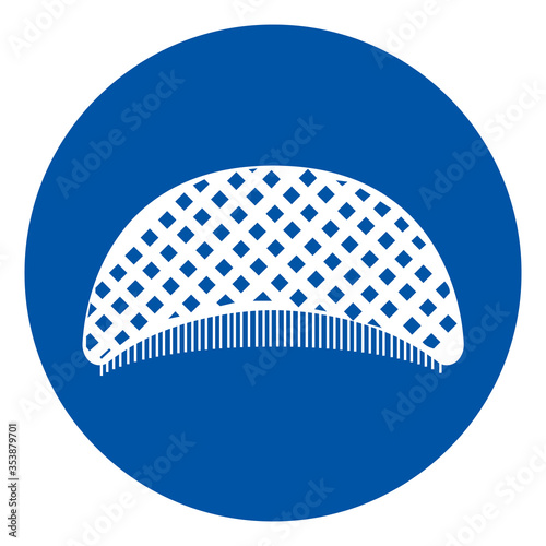 Hair Net Symbol Sign, Vector Illustration, Isolate On White Background Label. EPS10