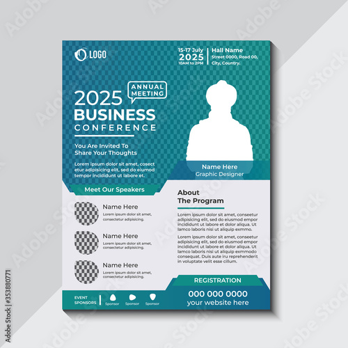 Business Conference Flyer Design Template for your Company, Business, Advertising, Marketing, Agency, and Internet business.