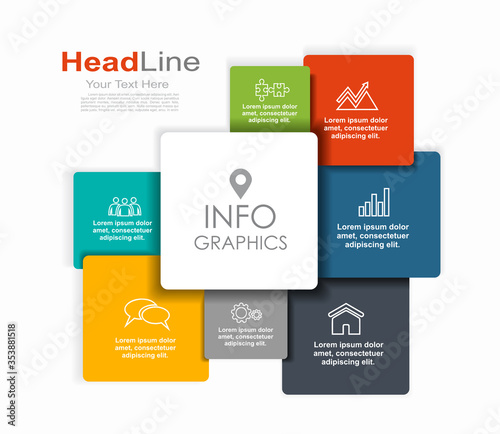 Infographic design template with place for your data. Vector illustration.