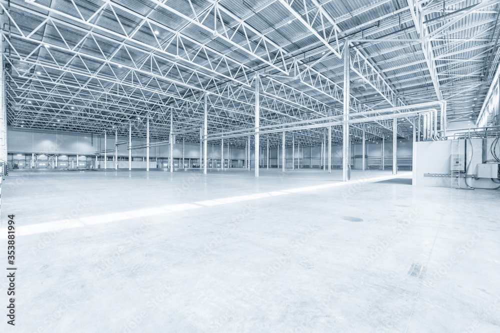 Interior of empty warehouse or garage Interior of empty warehouse or garage
