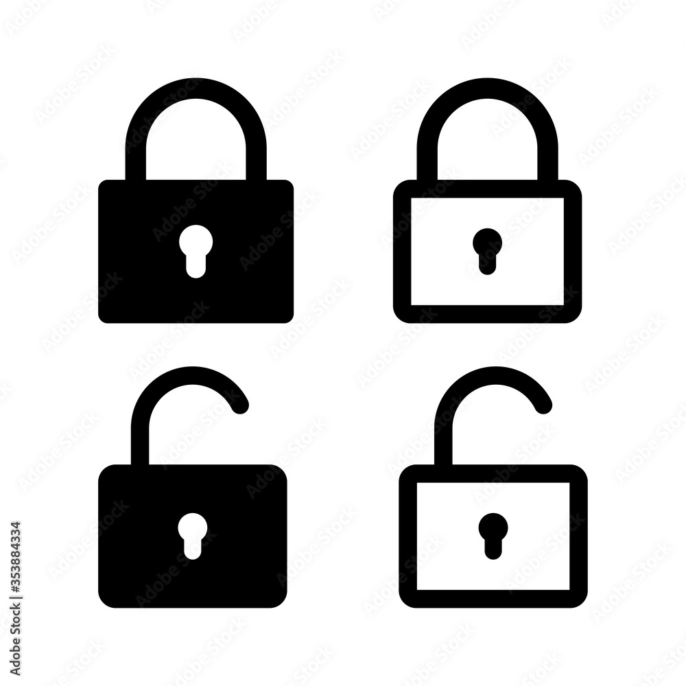 Lock vector icon. Security symbol. Lock web button design. Security system. Vector isolated lock icon. Lock vector icon. Security symbol. Lock web button design. Security system. Vector isolated lock icon.