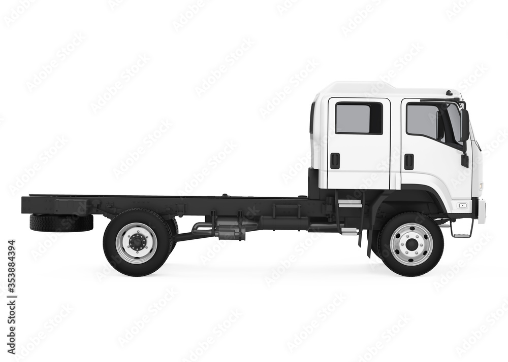 Semi-trailer Truck Isolated