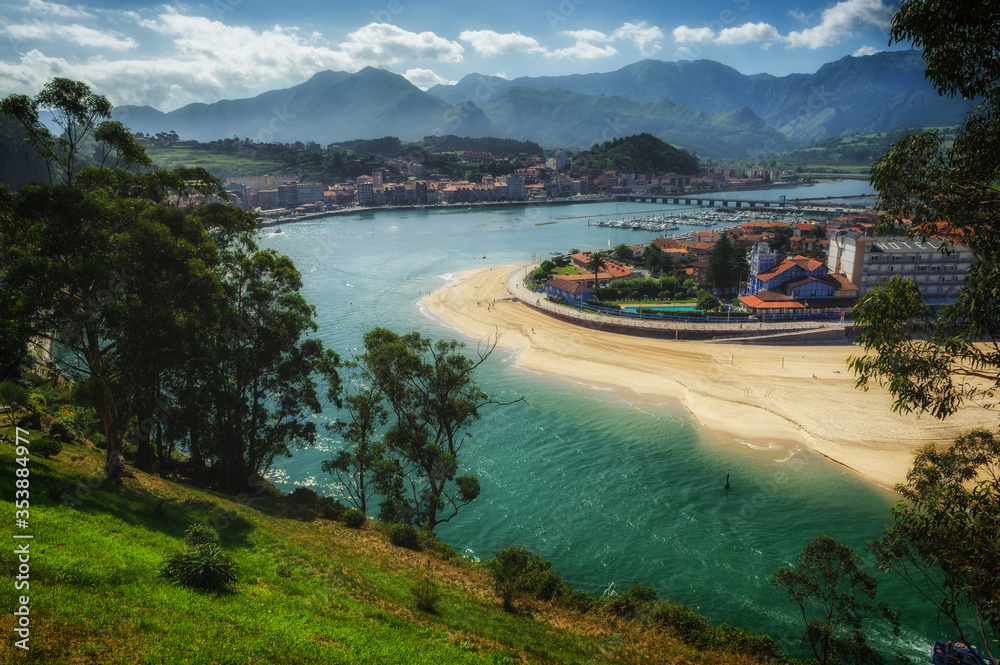 Obraz premium View of Rivadesella in the north of Spain.