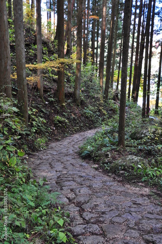 Ishidatami, chemin pavée de la Nakasendo entre Magome-Tsumago