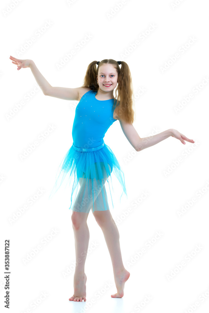 The gymnast prepares to perform the exercise. The gymnast prepares to perform the exercise.
