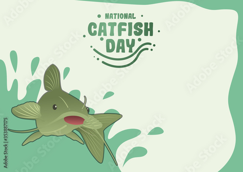 National Catfish Day  Horizontal Poster Template