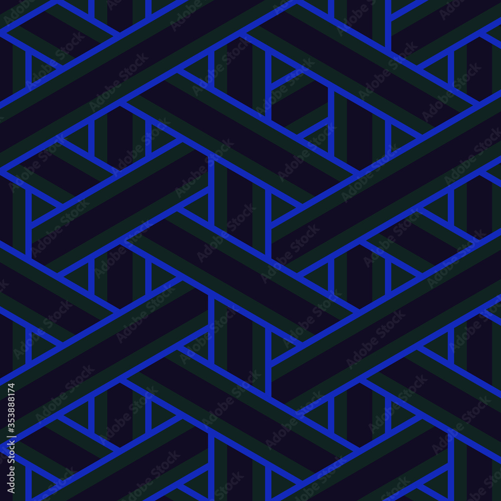 Fototapeta premium Colour Hexagon Tile Connection art background design illustration