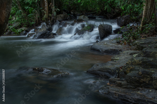 small waterfall in the forest
