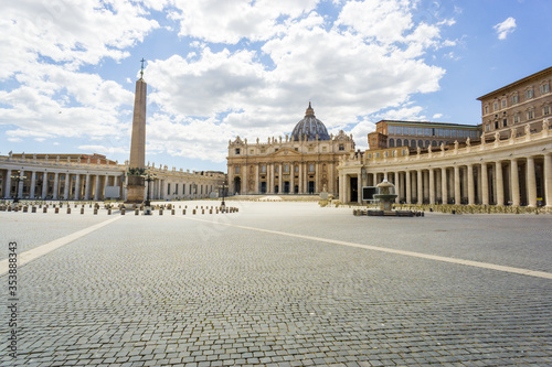 Saint Peter's Basilica and square in Vatican City, Rome, Italy