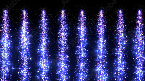 Photography Light waterfall fireworks star particle 3D illustration background