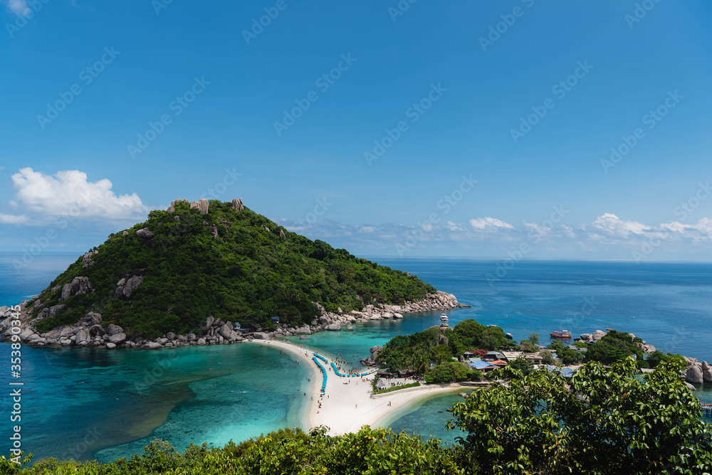 View point of tropical paradise on the island of Koh nangyuan in Thailand. This place is very famous for traveller. View point of tropical paradise on the island of Koh nangyuan in Thailand. This place is very famous for traveller.