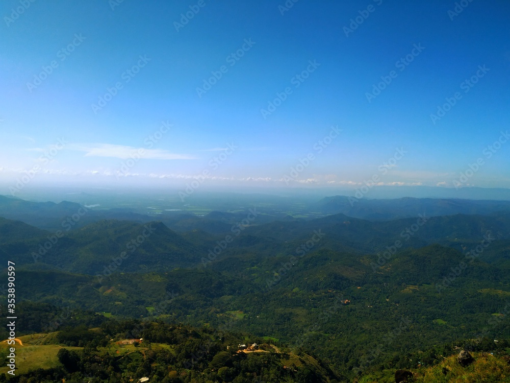 mountain landscape with clouds