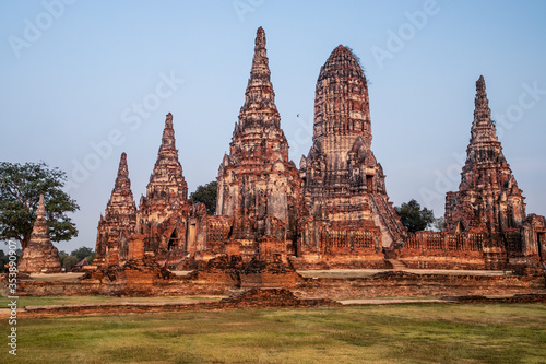 Wat Chaiwatthanaram temple in Ayutthaya Historical Park, Thailand © Cesare Palma