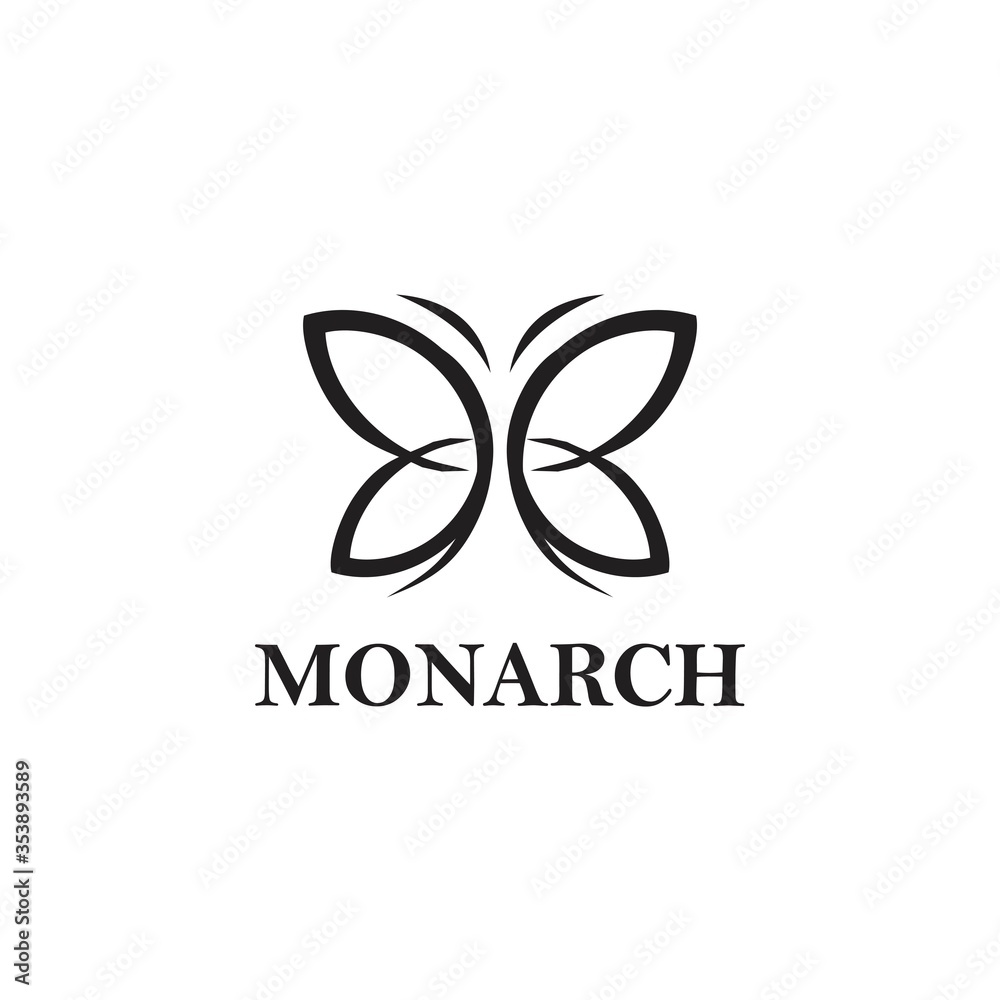 Fototapeta premium Monarch Logo Vector and Animal Templates