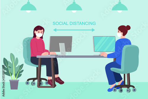 social distancing at work place  