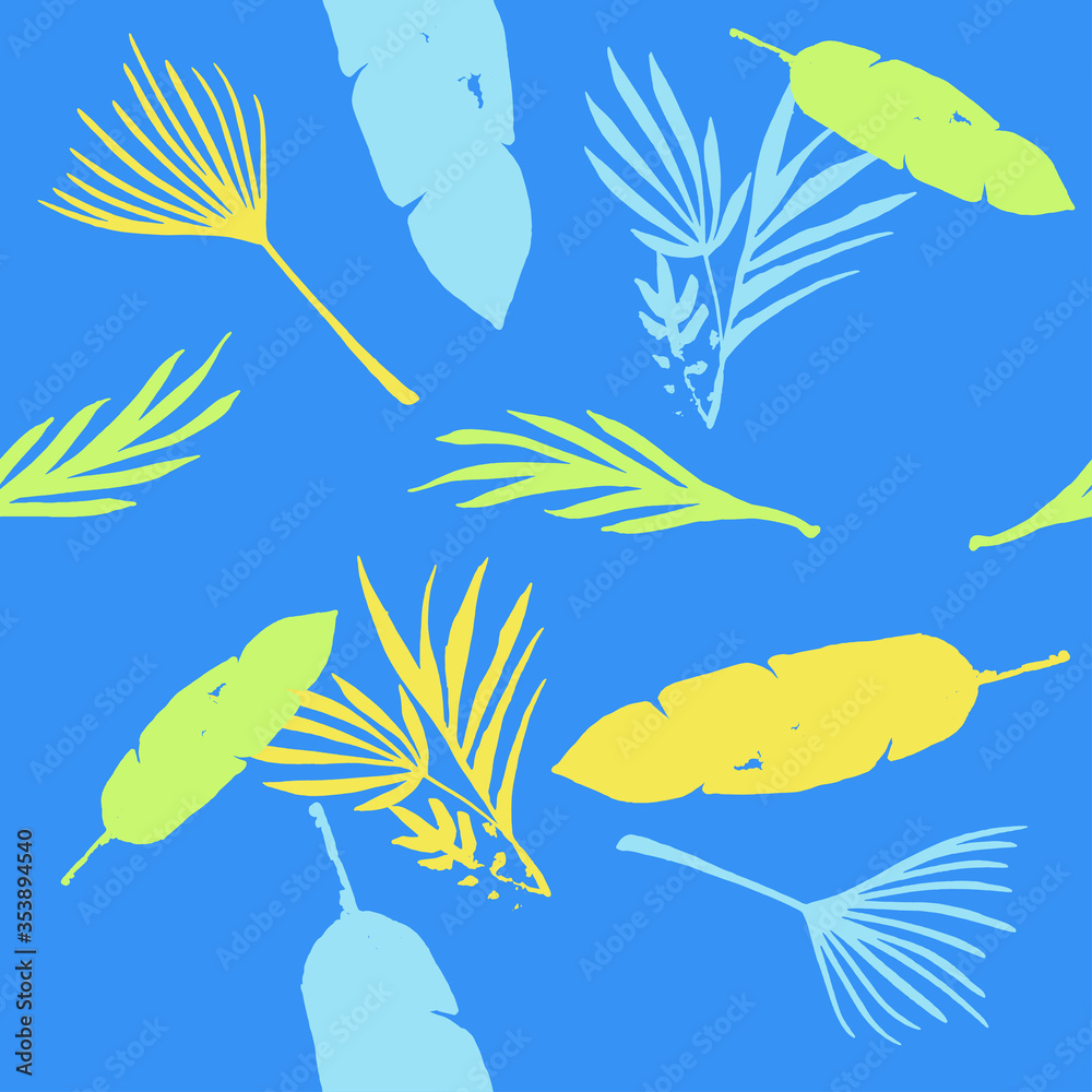 Funky Tropical Vector Seamless Pattern. Elegant Male Shirt Female Dress Texture. Doodle Floral Background. Funky Tropical Vector Seamless Pattern. Elegant Male Shirt Female Dress Texture. Doodle Floral Background.