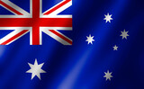 3D rendering of the waving flag  Australia