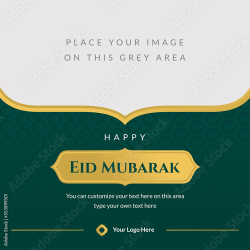 islamic social media post template vector