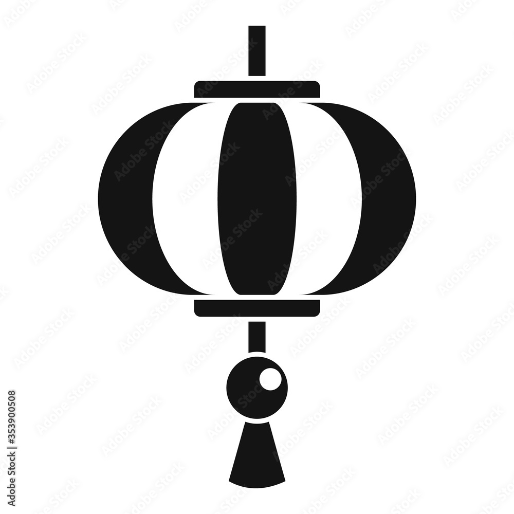 Happy chinese lantern icon. Simple illustration of happy chinese lantern vector icon for web design isolated on white background Happy chinese lantern icon. Simple illustration of happy chinese lantern vector icon for web design isolated on white background