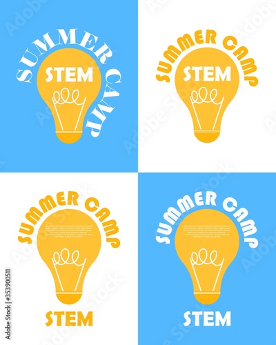 Set of elements for the summer camp STEM